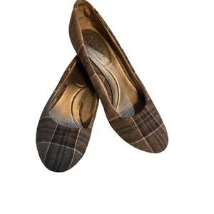 Life Stride Pumps Damage Women’s 7W Gray Brown Plaid Cushion Comfortable Shoes